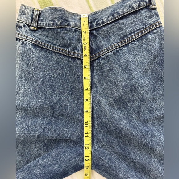 Vintage Space Legs High-Waisted Pleated Blue Denim Jeans - Picture 9 of 9